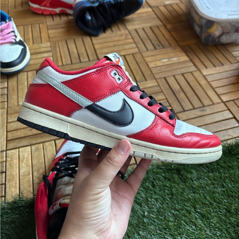 Nike Men’s Low-Top Sneakers in Red, White & Black